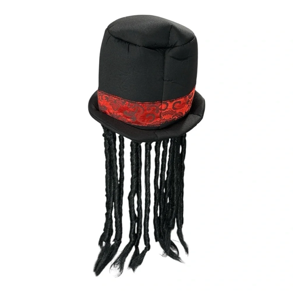 Dapper Death Cape & Hat w/Hair Only Halloween Costume Child Size Large 12-14 - Picture 6 of 6
